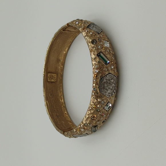 tat2 Jewelry - Tat2 Siena Gold Marcasite Hindge Bangle Bracelet
